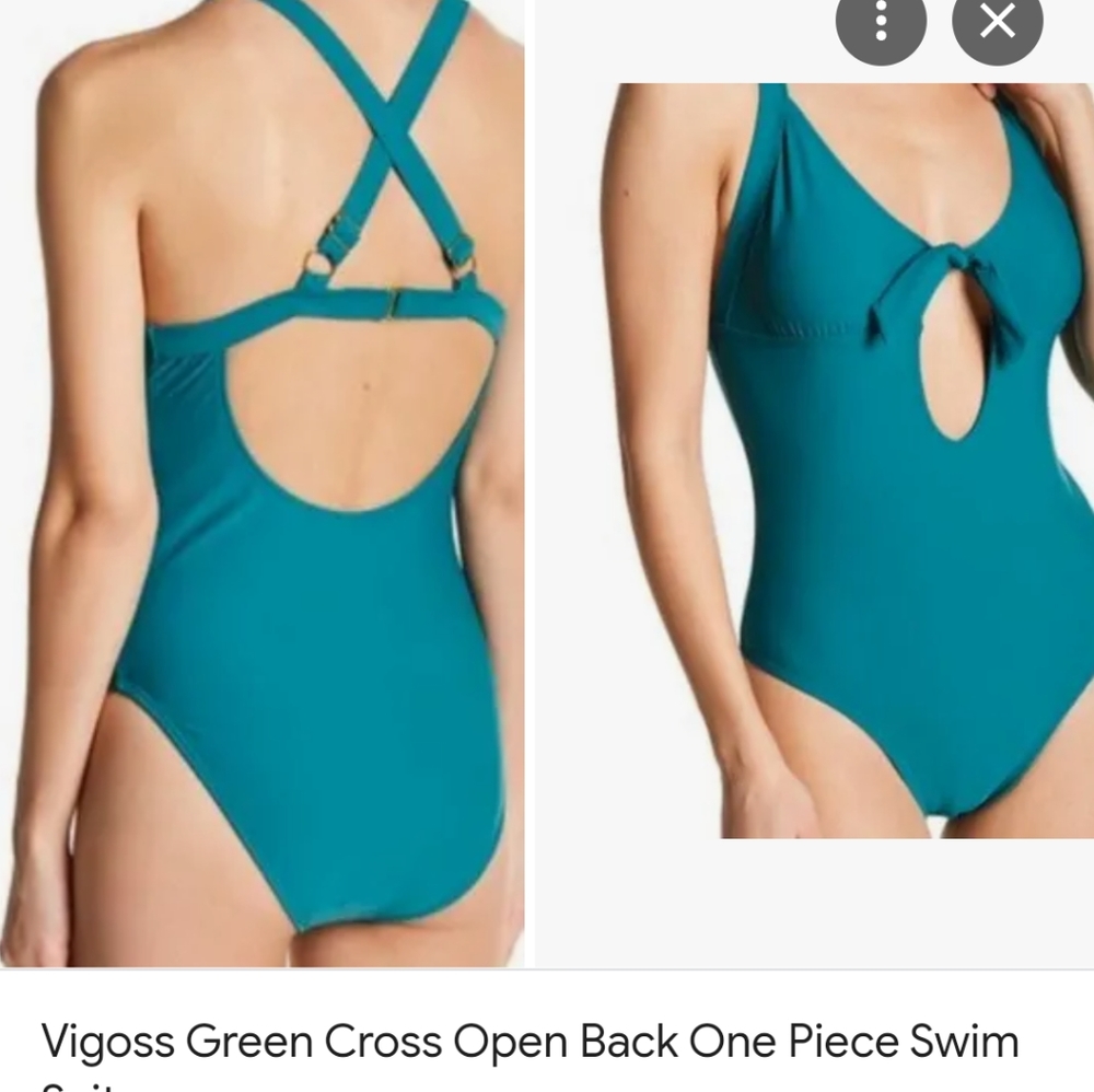 - VIGOSS SZ XL TALL EMERALD KEY HOLE OPEN BACK ONE PIECE NWT $80